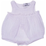 Barboteuse froufrou pour poup�e en gaze de coton blanc