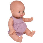 Barboteuse froufrou pour poup�e en gaze de coton p�tale