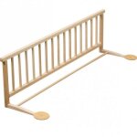 Barrire de lit en bois de htre audrey brut 127 cm