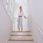 Barri�re de s�curit� easylock flatstep blanche (76 � 83 cm)