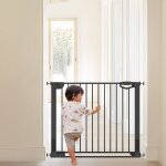 Barri�re de s�curit� easylock flatstep noire (76 � 83 cm)