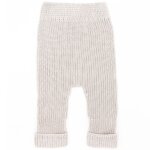 Pantalon b�b� en tricot ivory (1 - 3 mois)
