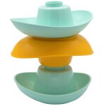 6 barques gigognes turquoise jaune