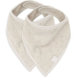 Lot de 2 bavoirs bandana nougat