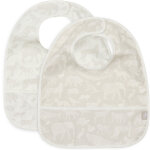 Lot de 2 bavoirs plastifi�s animals nougat