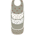 Lot 5 bavoirs en �ponge coton bio little forest renard