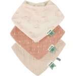 Lot de 3 bavoirs bandanas rosy rabbit