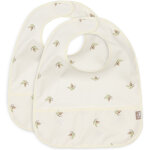 Lot de 2 bavoirs plastifi�s rosehip