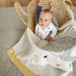 Bavoir bandana en coton bio baleine little water