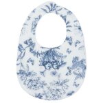 Bavoir bandana toile de jouy bleu