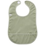 Bavoir imperm�able uni vert sauge