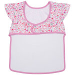 Bavoir int�gral en tissu imperm�able souple liberty rose et framboise