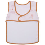 Bavoir int�gral en tissu imperm�able souple montgolfi�res cr�me et camel
