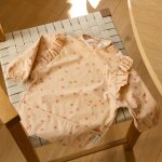 Bavoir � manches merle butterfly apple blossom