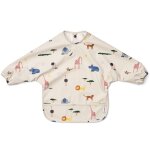 Bavoir � manches merle safari sandy mix