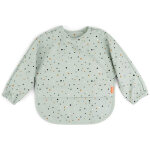 Bavoir manches avec poche happy dots vert