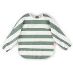 Bavoir � manches avec poche stripes vert