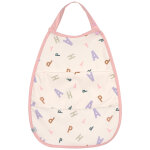 Bavoir medium drop avec poche happy fruits rose