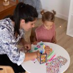 Bavoir passe t�te en �ponge rose