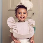 Bavoir powder pink