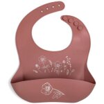 Bavoir silicone imprim fleurs d'automne