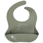 Bavoir silicone imprimé lièvre vert mousse Bavoir silicone imprimé lièvre vert mousse