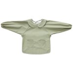 Bavoir tablier col claudine uni vert (3 - 5 ans)