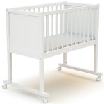 Berceau en bois de h�tre confort blanc (40 x 80 cm)