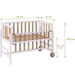 Berceau cododo betty naturel et blanc (45 x 90 cm)