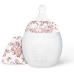 Biberon anti - colique en silicone x tartine et chocolat terracota (240 ml)