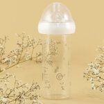 Biberon verre anti colique gypsophile vert (240 ml)