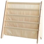 Bibliothque en tissu recycl beige