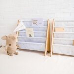 Biblioth�que en tissu recycl� myrtilles gris