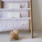 Biblioth�que en tissu recycl� myrtilles taupe