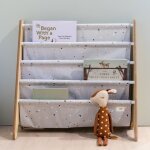 Biblioth�que en tissu recycl� terrazzo gris clair
