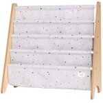 Bibliothque en tissu recycl terrazzo gris clair