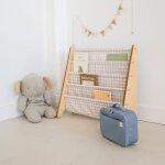 Biblioth�que en tissu recycl� vichi beige