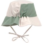 Bob anti - uv motif damier vert et sel marin (3 - 6 mois)