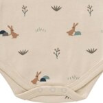 Body manches courtes en coton bio rabbit (0 - 3 mois : 50 � 60 cm)