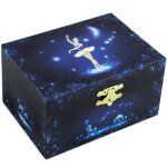 Bote  bijoux musicale phosphorescente ballerine bleue