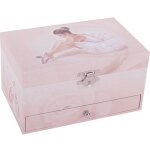 Bote  bijoux musicale phosphorescente ballerine rose