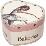 Bote  bijoux musicale phosphorescente coeur ballerina