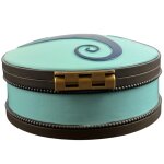 Bo�te � bijoux musicale ronde ballerine bleue
