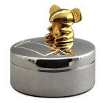 Bo�te � dents de lait souris personnalisable (m�tal argent� et dor�)