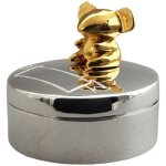 Bote  dents de lait souris (mtal argent et dor)