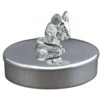 Bote  dents de lait souris personnalisable (mtal argent)