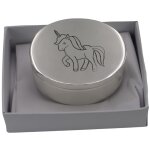 Bo�te � dents licorne (m�tal argent�)