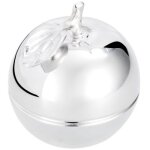 Bote  dents pomme en mtal argent