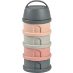 Bote doseuse de lait empilable mineral grey - pink