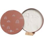 Bote  empreintes baby box ronde rainbow terracotta